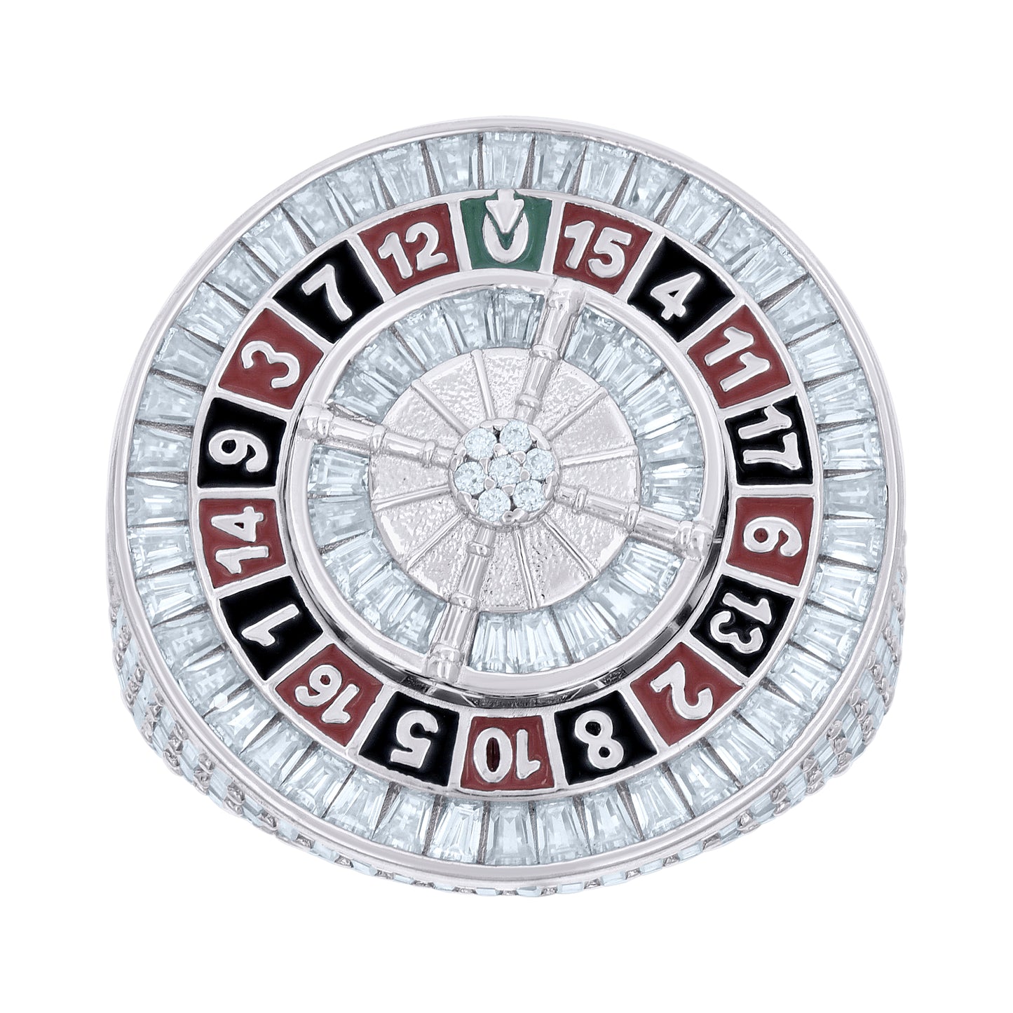 925 Sterling Silver R:0.09Ctw, B:7.36Ctw Moissanit