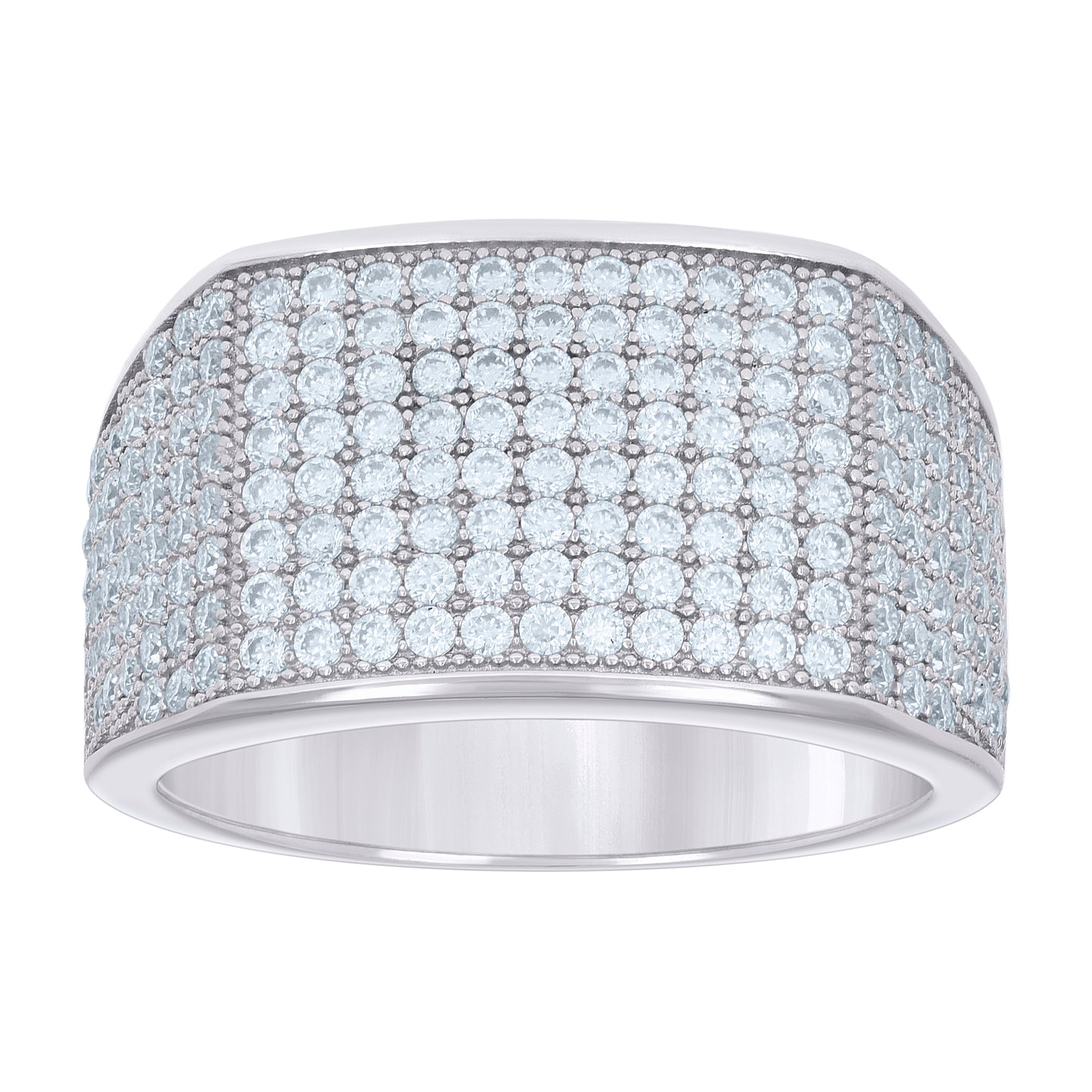 925 Sterling Silver 1.90Ctw Moissanite Ring S8