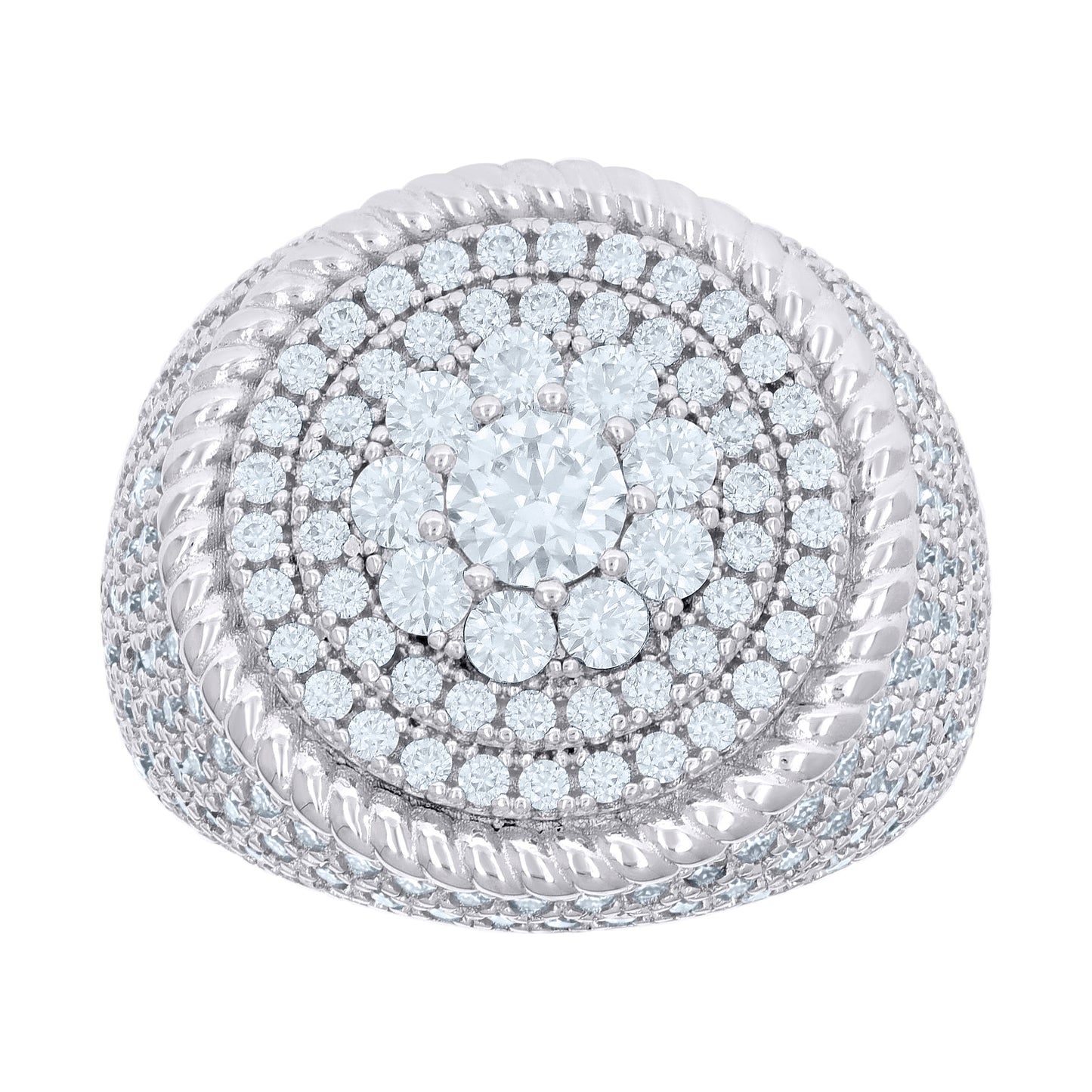 925 Sterling Silver 4.15Ctw Moissanite Ring S8