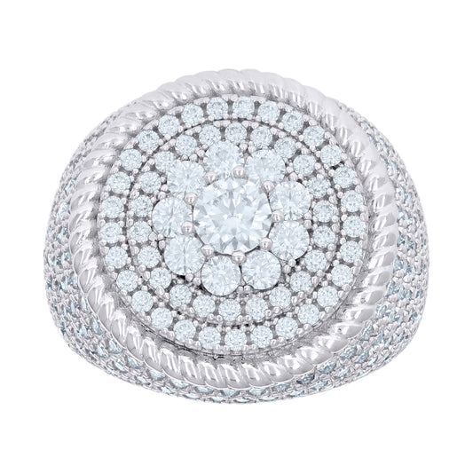 925 Sterling Silver 4.15Ctw Moissanite Ring S8