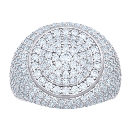 925 Sterling Silver 4.36Ctw Moissanite Ring S8