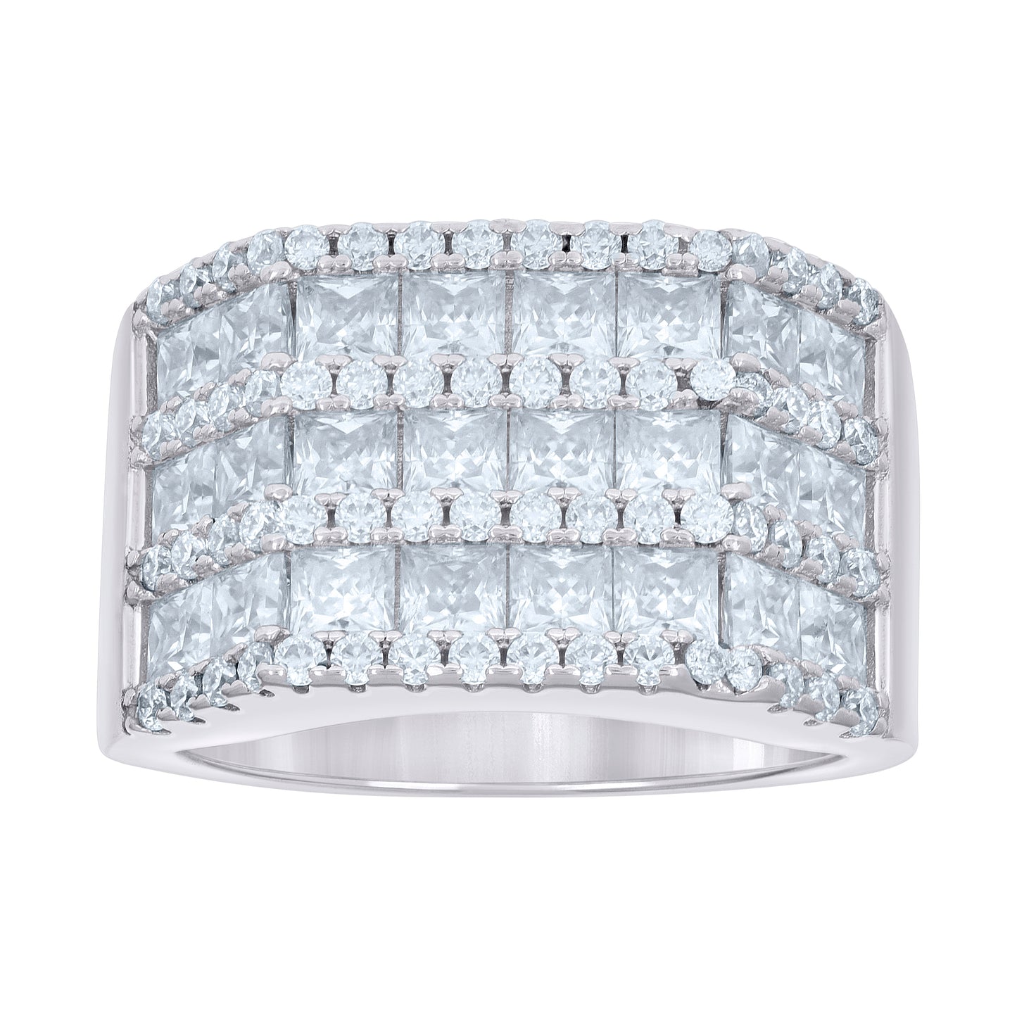 925 Sterling Silver R:0.99Ctw,B:7.42Ctw Moissanite