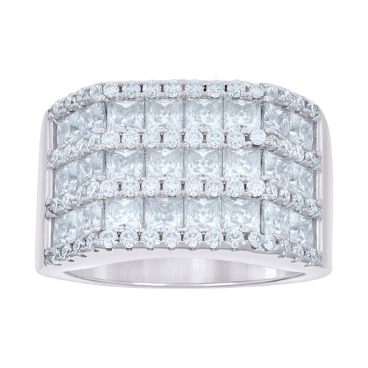 925 Sterling Silver R:0.99Ctw,B:7.42Ctw Moissanite