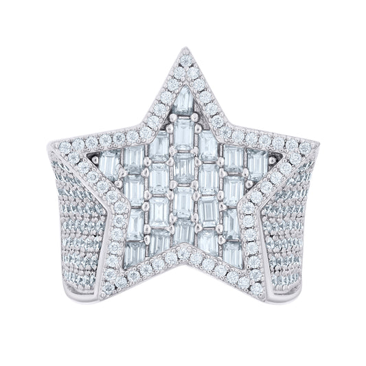 925 Sterling Silver R:3.36Ctw, B:2.25Ctw Moissanit