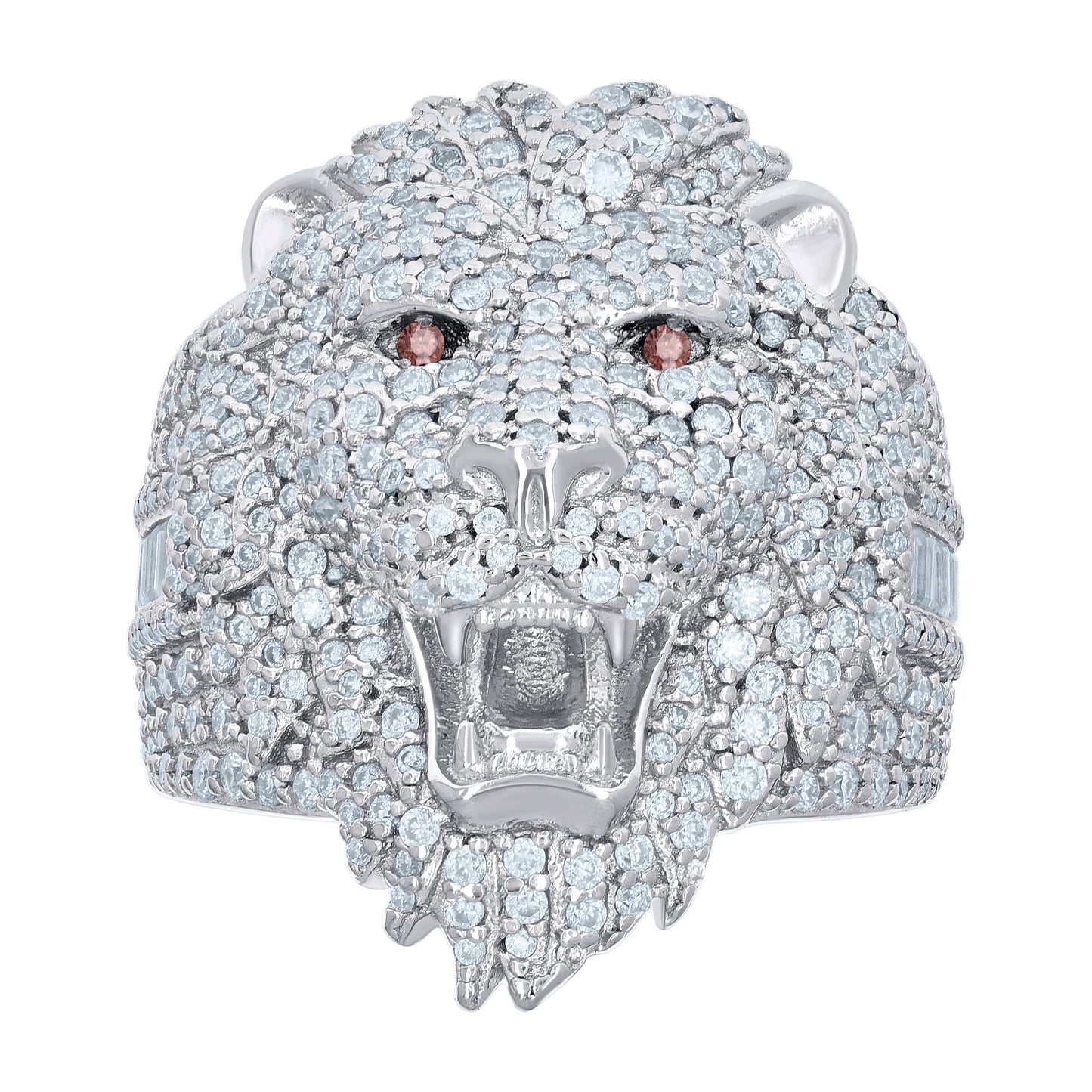 925 Sterling Silver R:2.51Ctw, B:0.68Ctw Moissanit