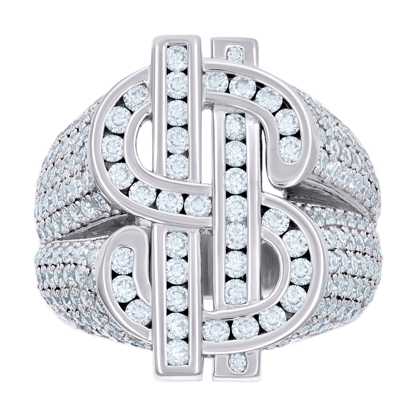 925 Sterling Silver 3.37Ctw Moissanite Ring S8