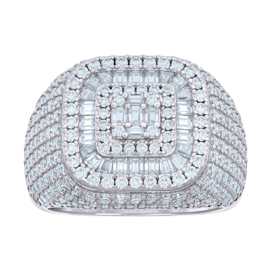 925 Sterling Silver R:3.29Ctw, B:1.11Ctw Moissanit