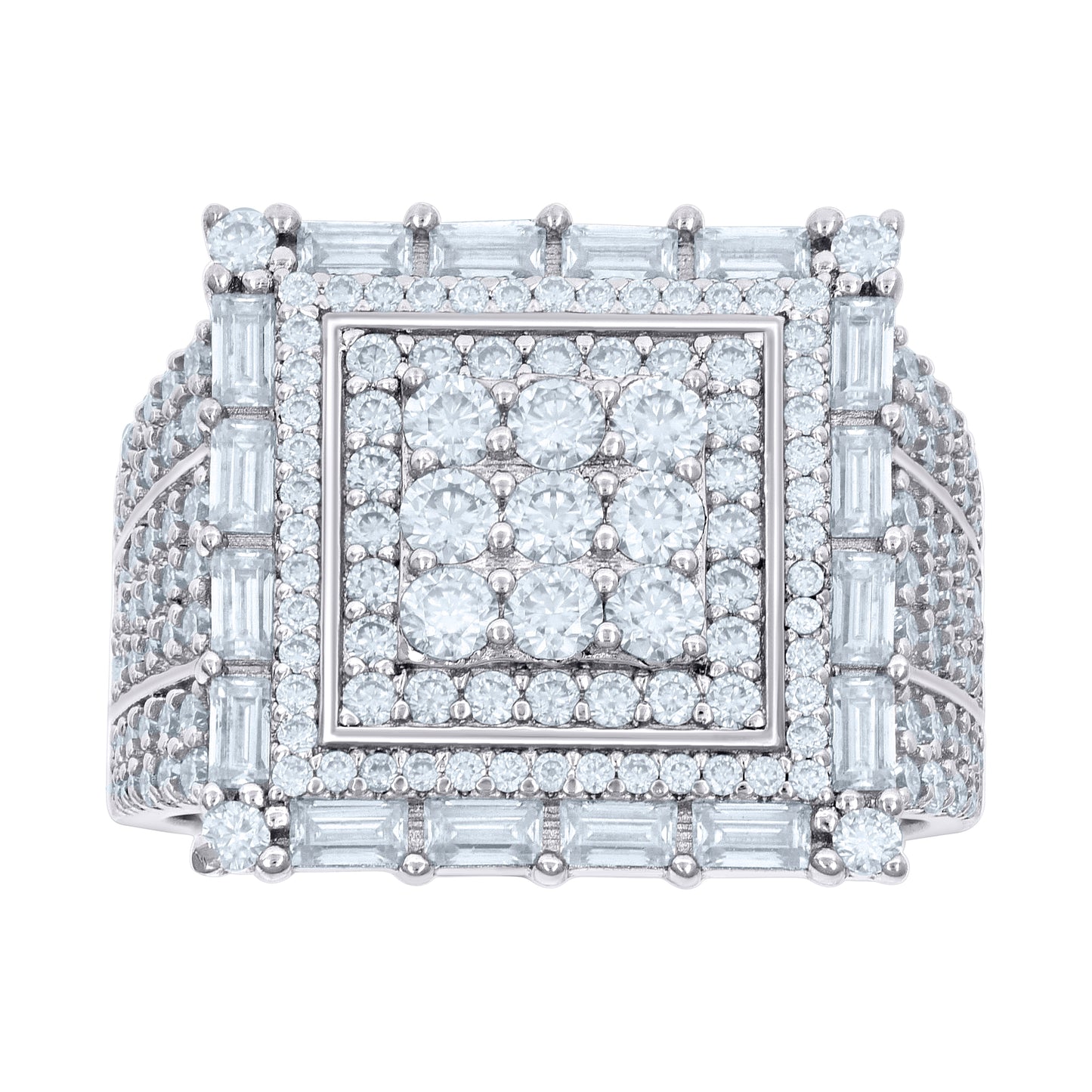 925 Sterling Silver R:2.16Ctw, B:1.57Ctw Moissanit