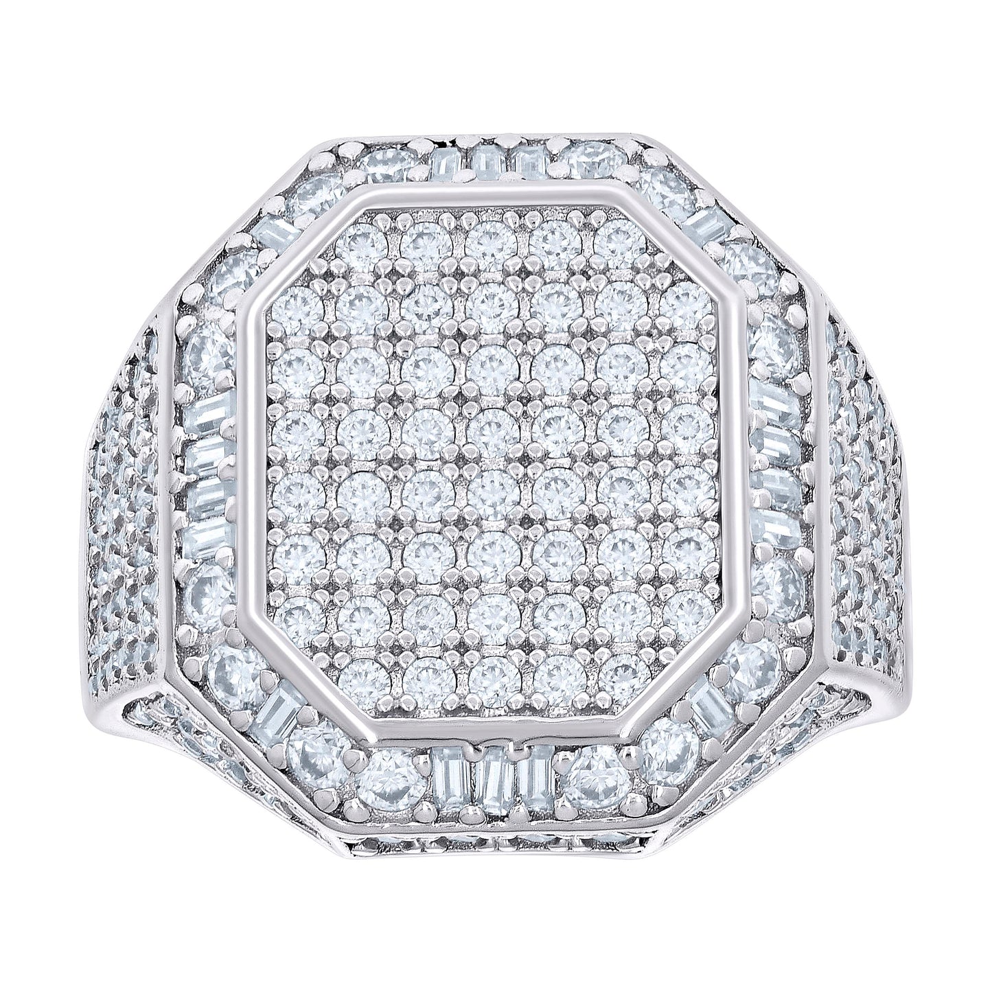 925 Sterling Silver R:2.81Ctw, B:0.50Ctw Moissanit