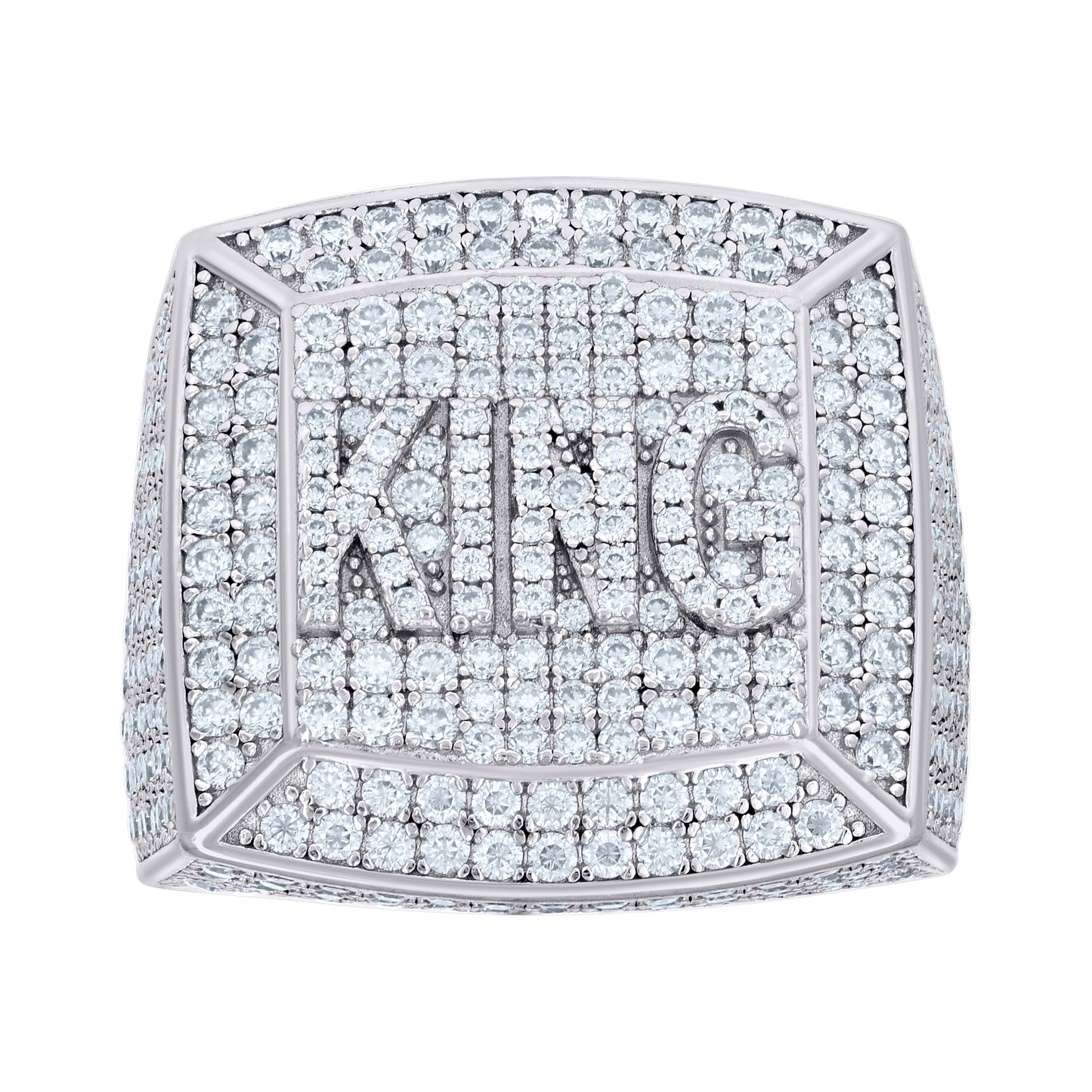 925 Sterling Silver 5.08Ctw Moissanite Ring S10
