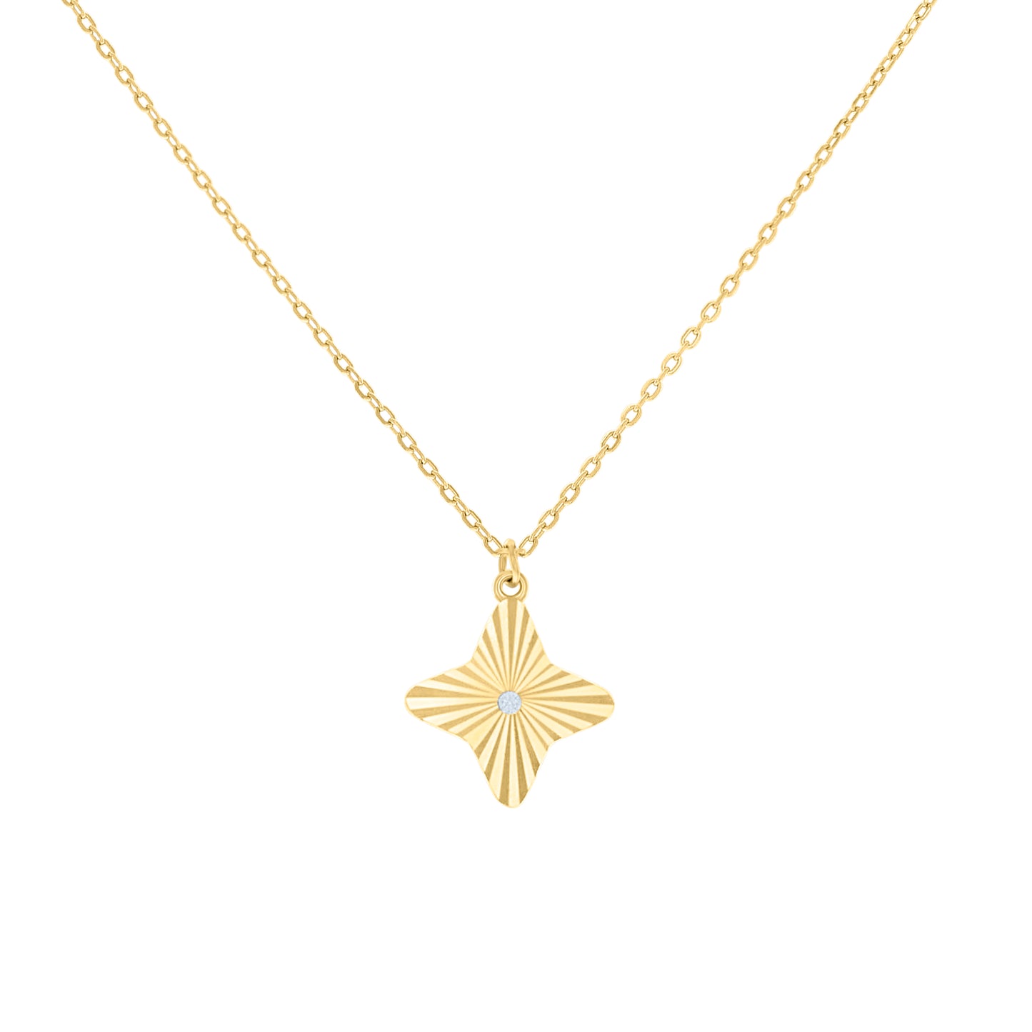925 Sterling Silver Cz Necklace 18" (16"+2")