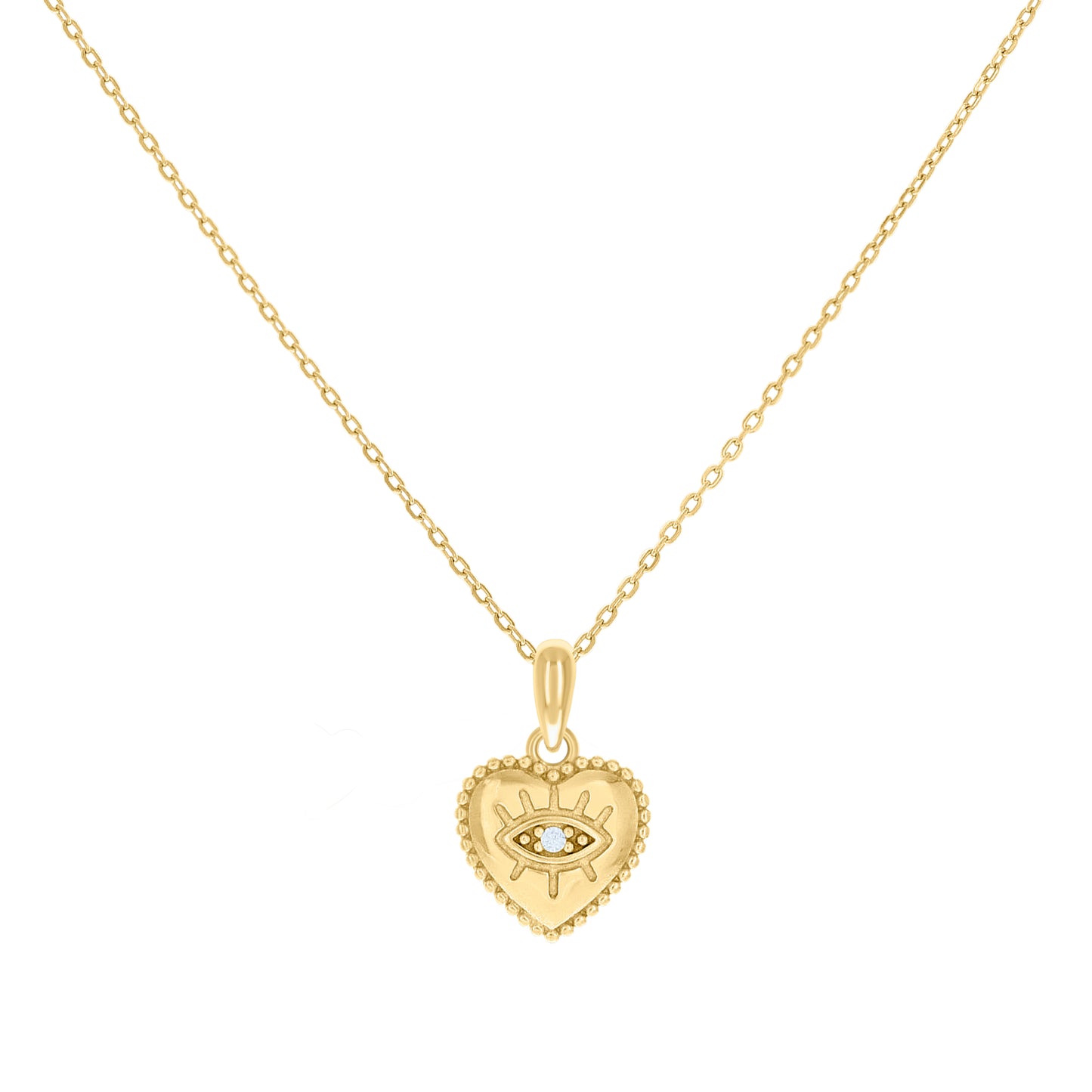 925 Sterling Silver Cz Necklace 18" (16"+2")