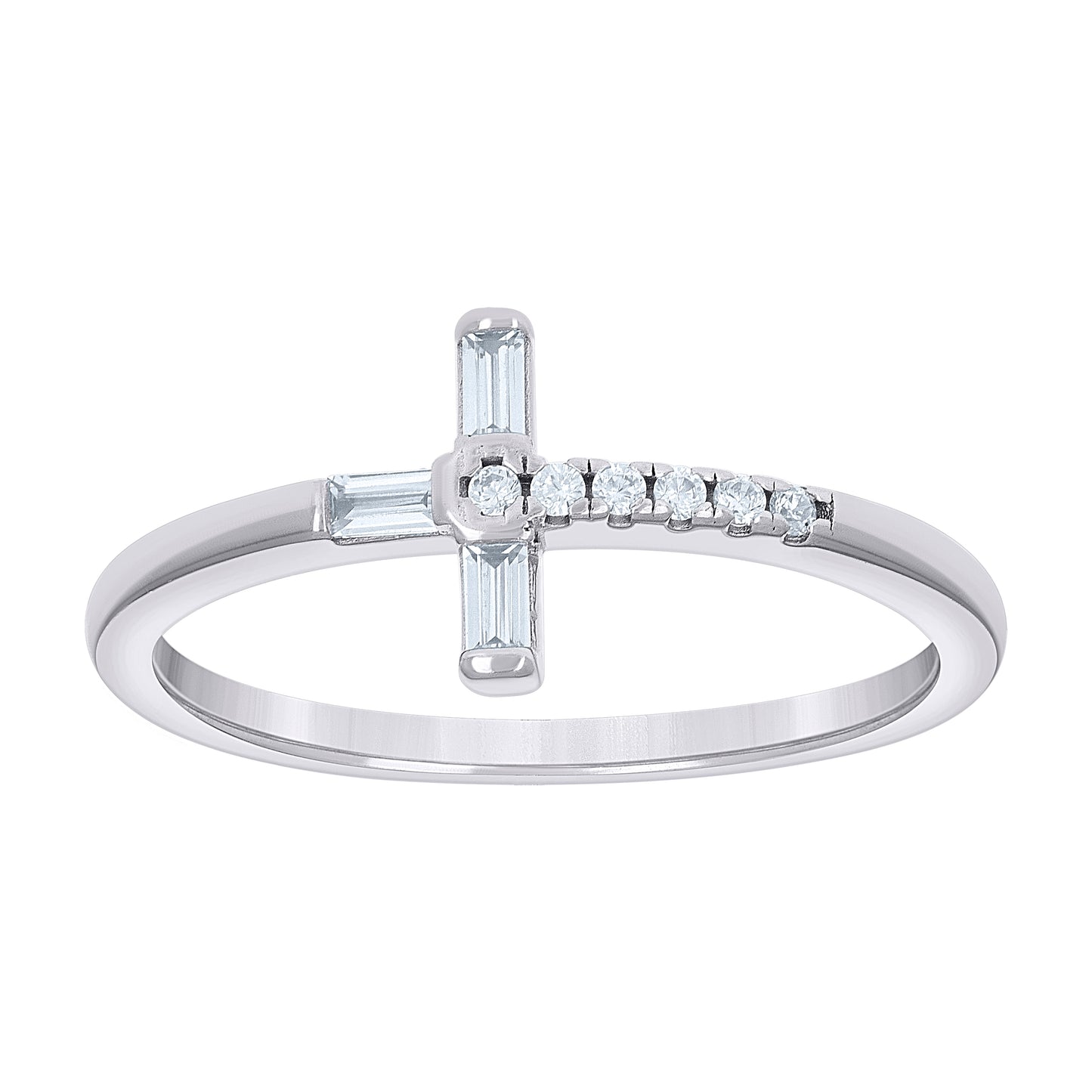 925 Sterling Silver Cz Ring S5