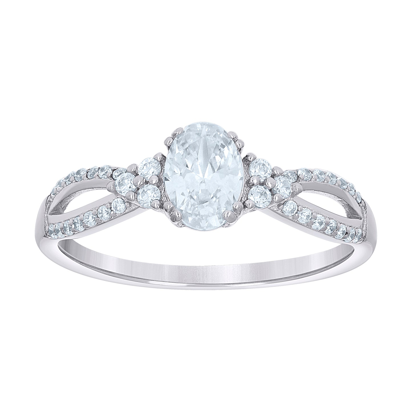 925 Sterling Silver Cz Ring S5