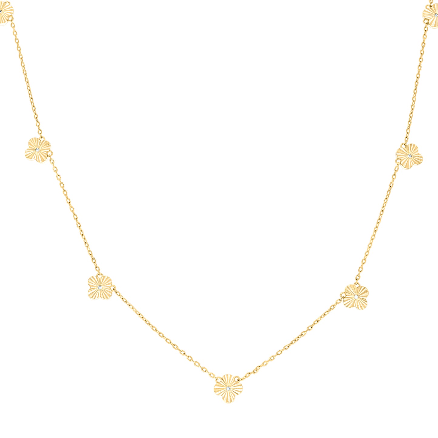 925 Sterling Silver Cz Necklace 18" (16"+2")