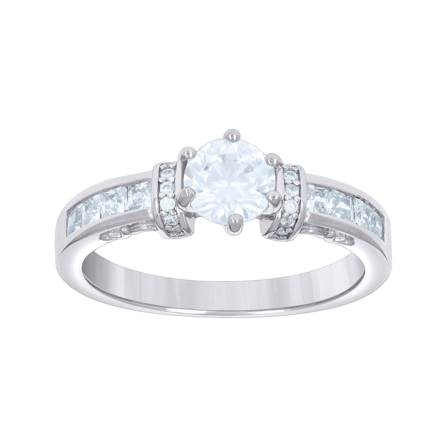 925 Sterling Silver Cz Ring S5