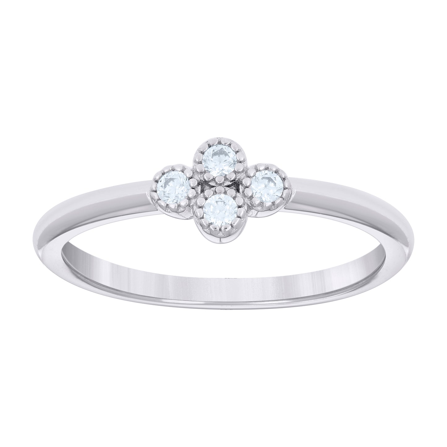 925 Sterling Silver Cz Ring S5