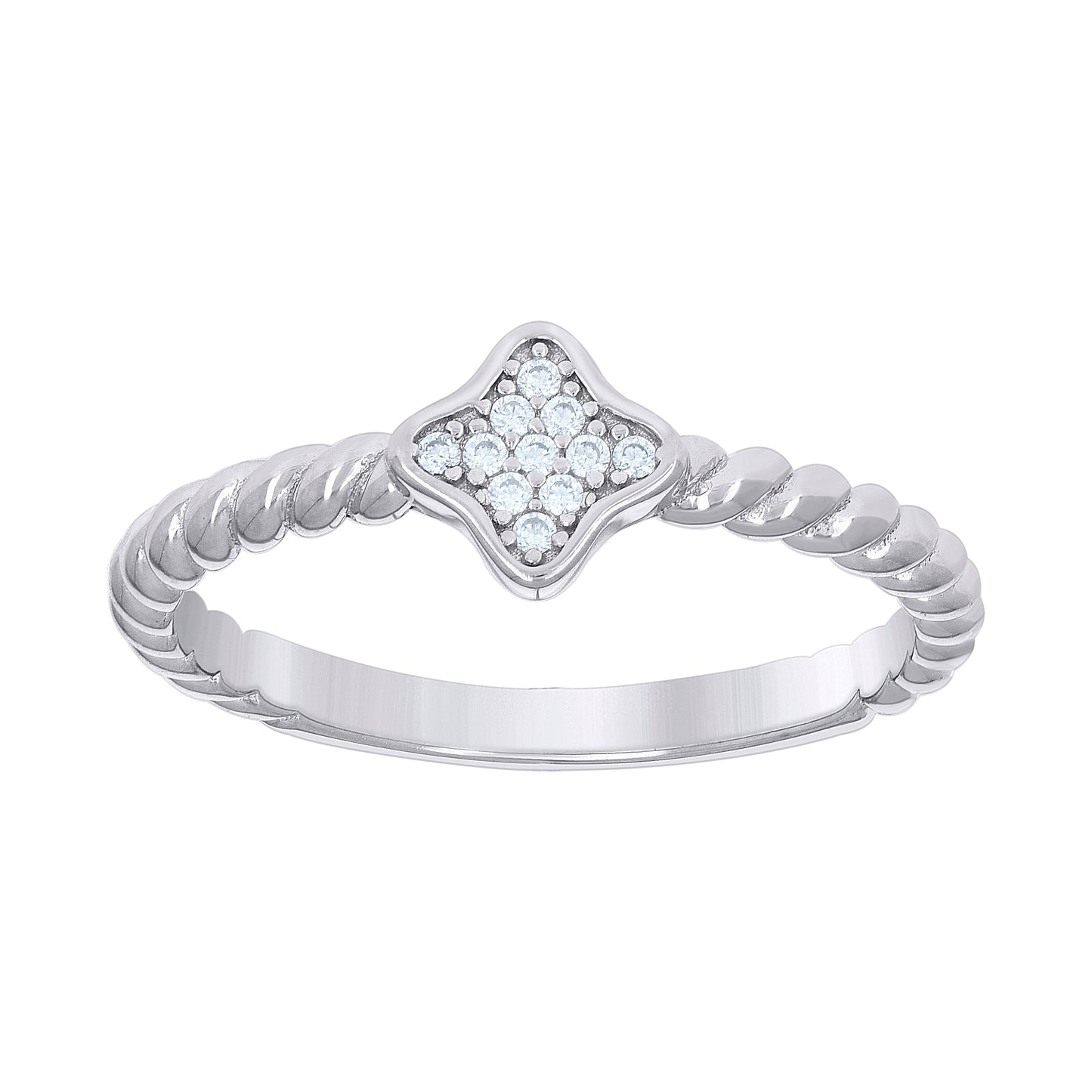925 Sterling Silver Cz Ring S5