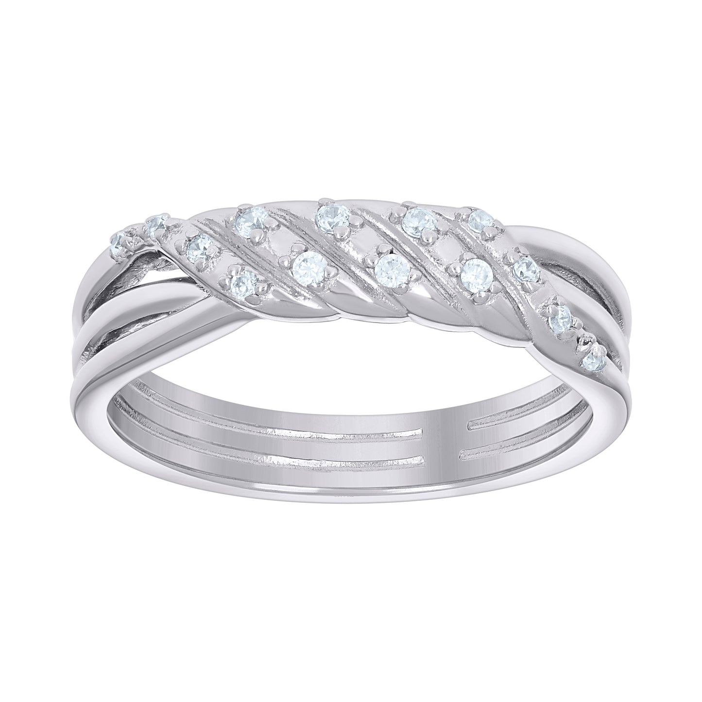 925 Sterling Silver Cz Ring S5