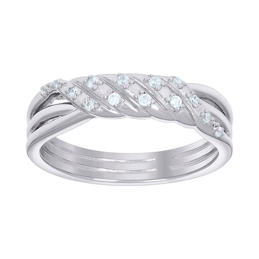 925 Sterling Silver Cz Ring S5