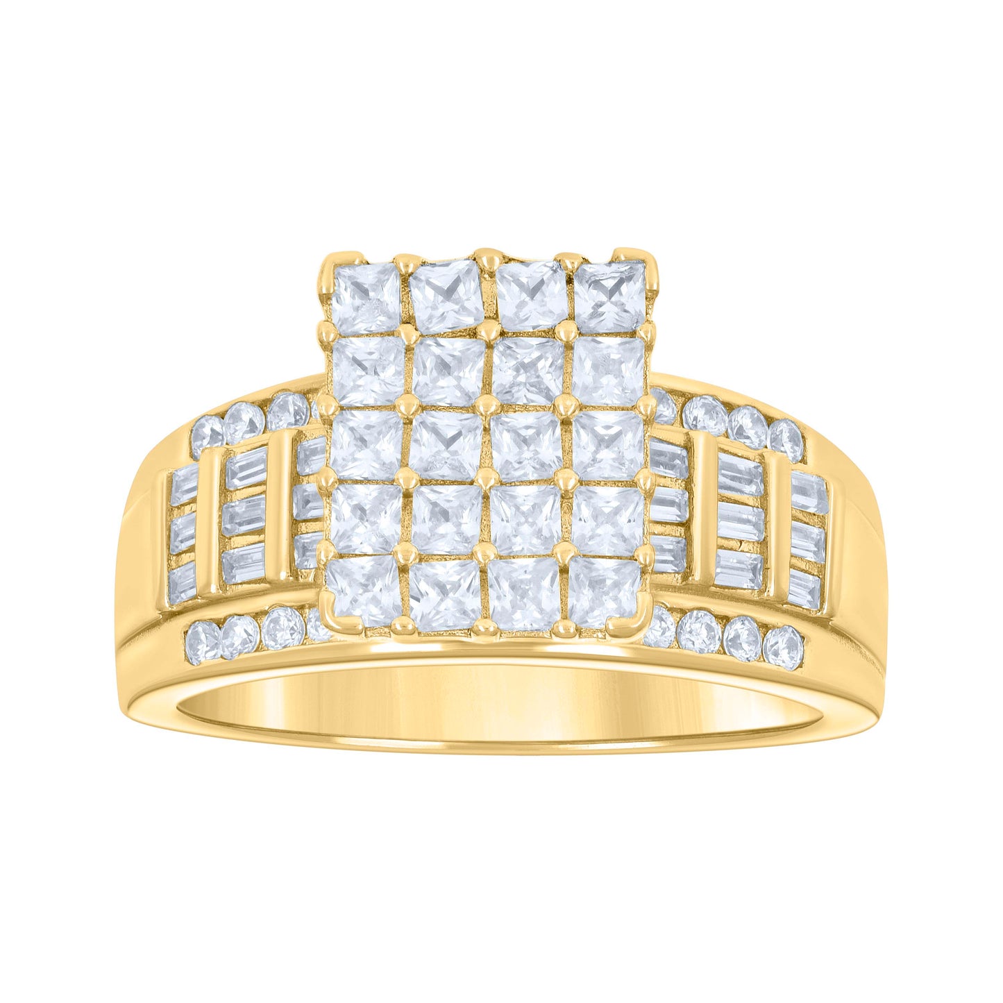 925 Sterling Silver Cinderella Cz Ring S6