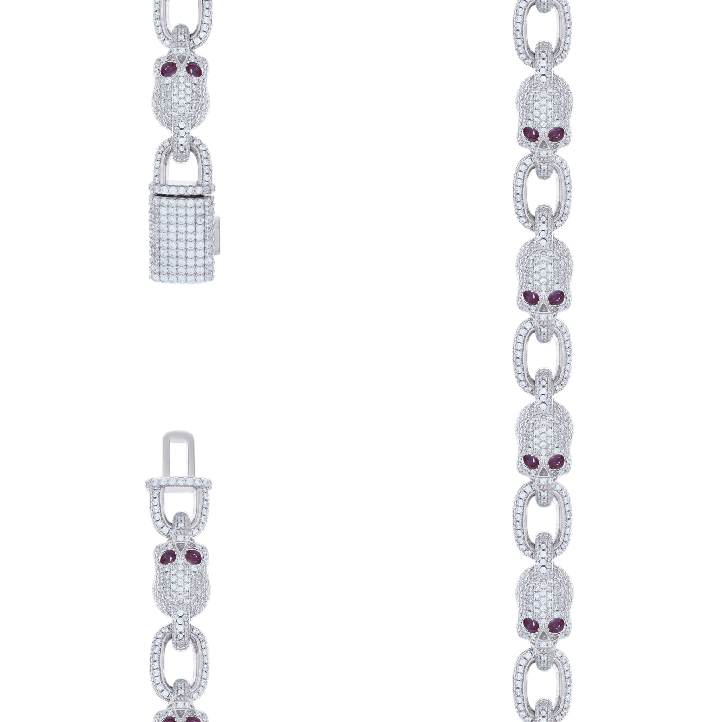 925 Sterling Silver Moissanite Fancy Chain