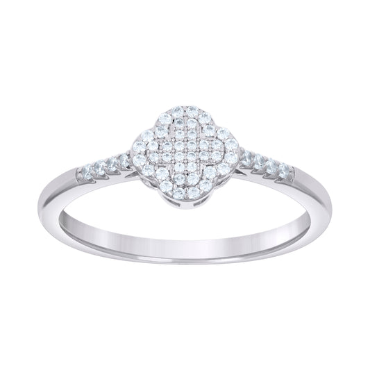 925 Sterling Silver 0.23Ctw Moissanite Ring S7