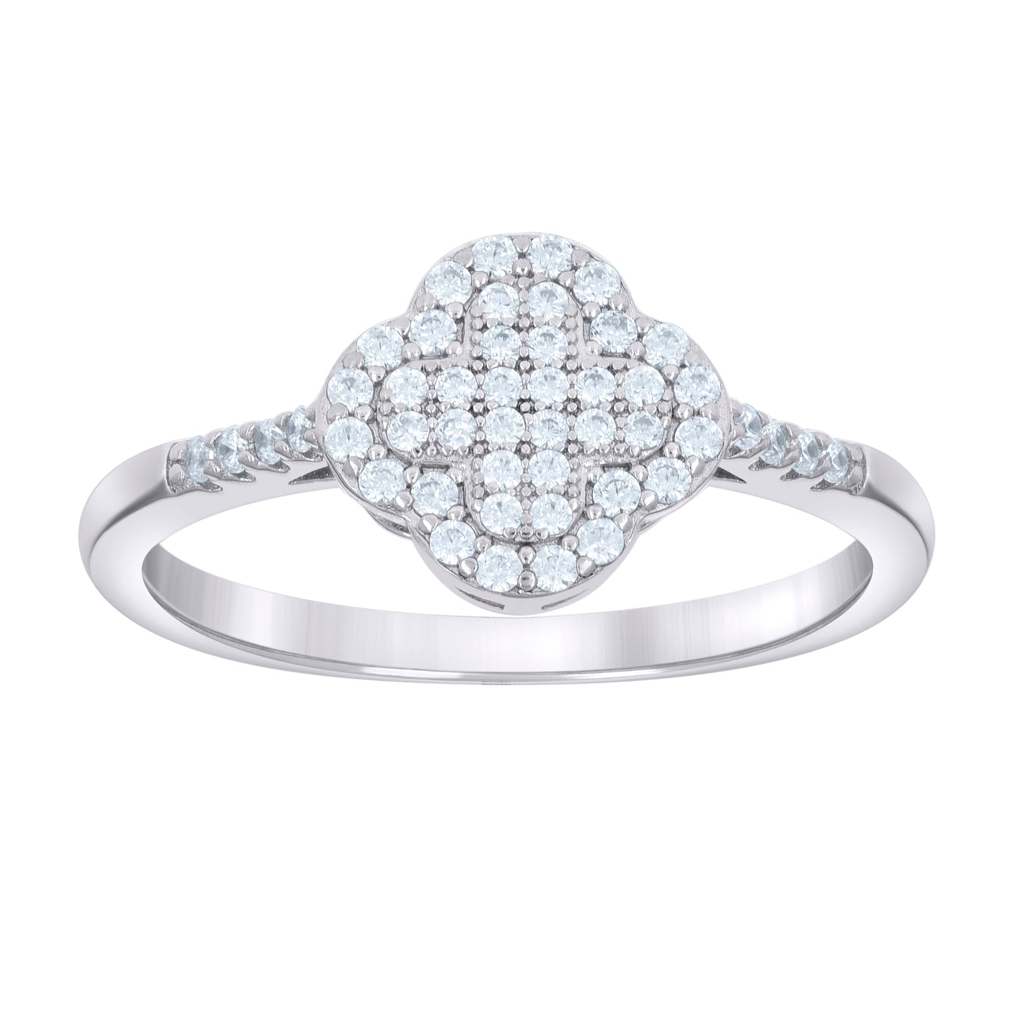 925 Sterling Silver 0.40Ctw Moissanite Ring S6