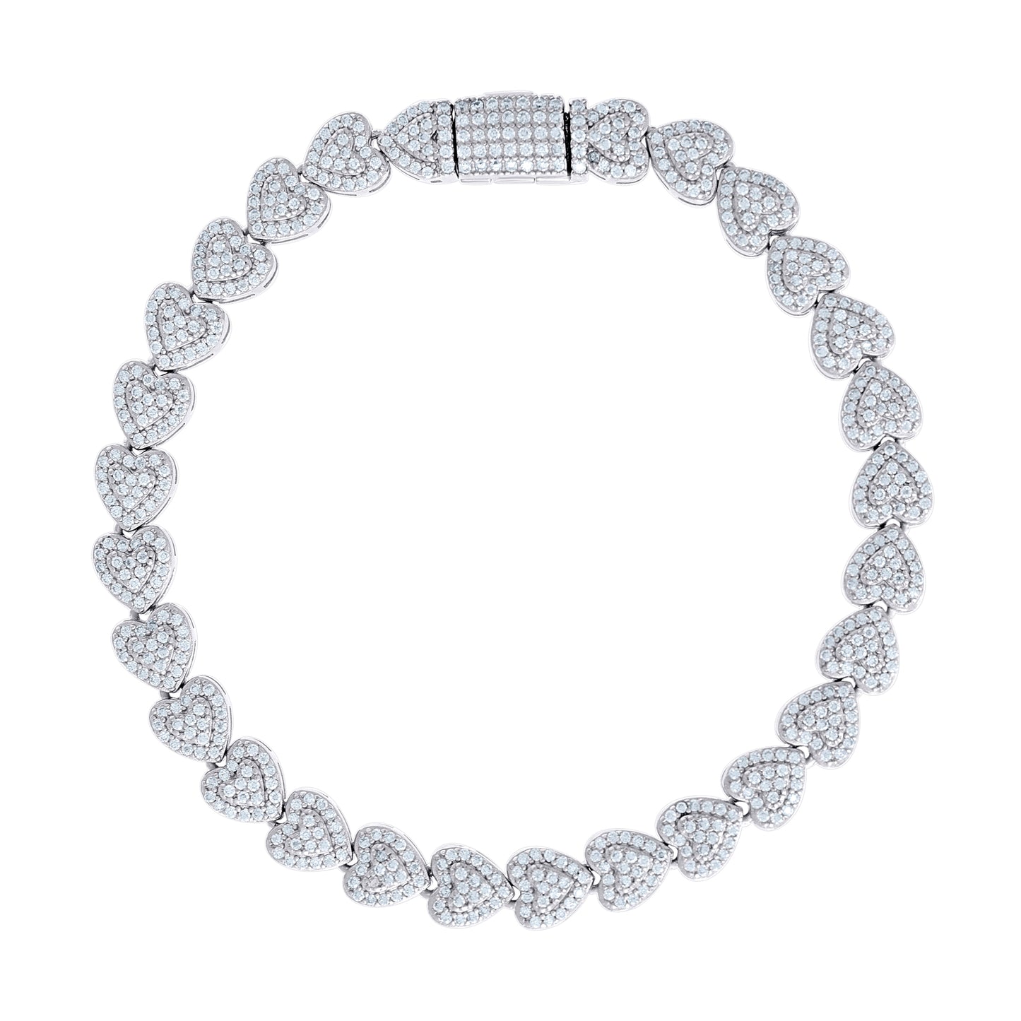 925 Sterling Silver Moissanite Necklace 7mm