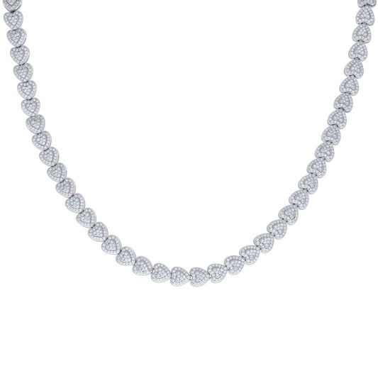 925 Sterling Silver Moissanite Necklace 7mm