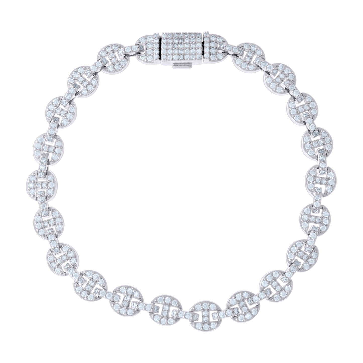 925 Sterling Silver Moissanite Fancy Chain