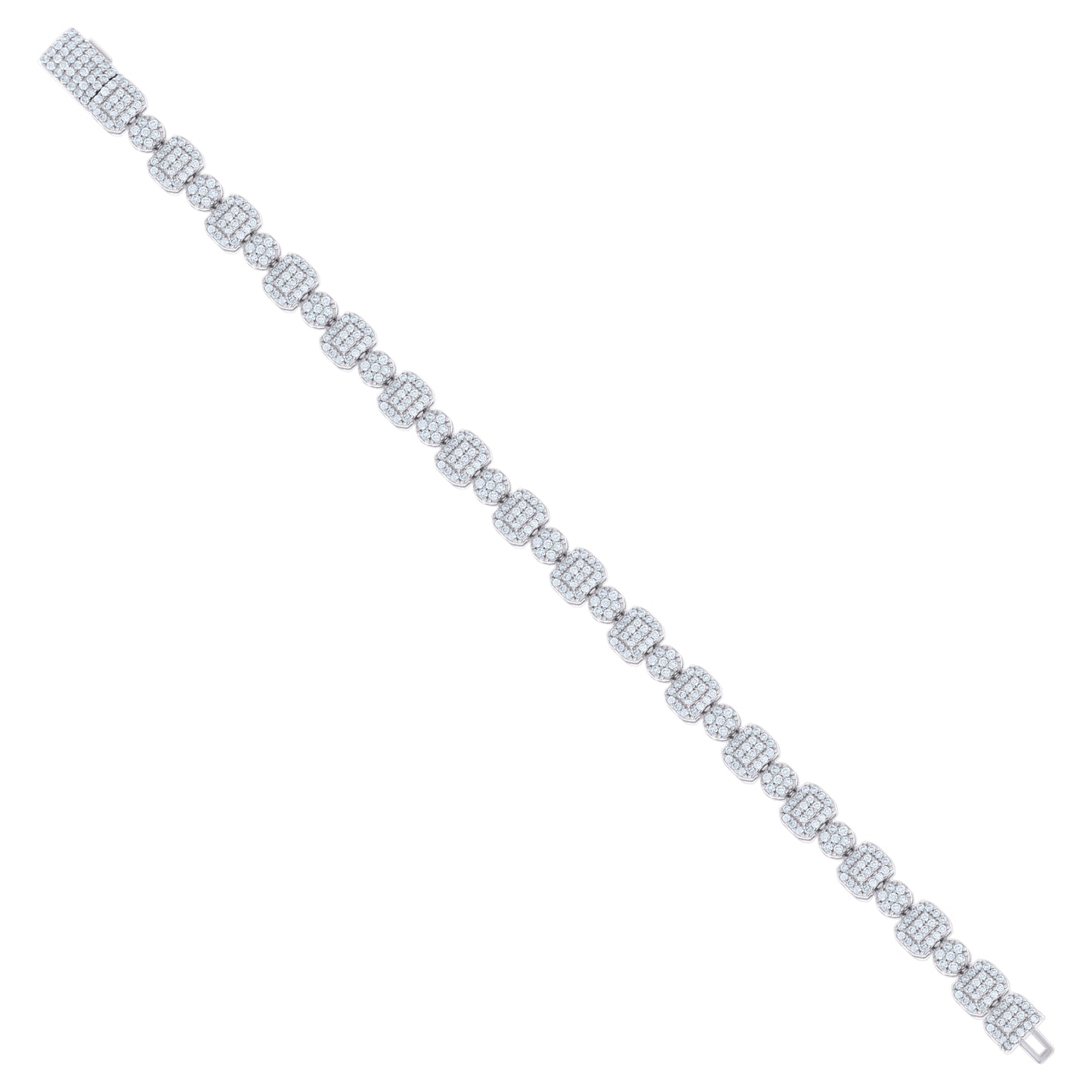 925 Sterling Silver Moissanite Fancy Chain