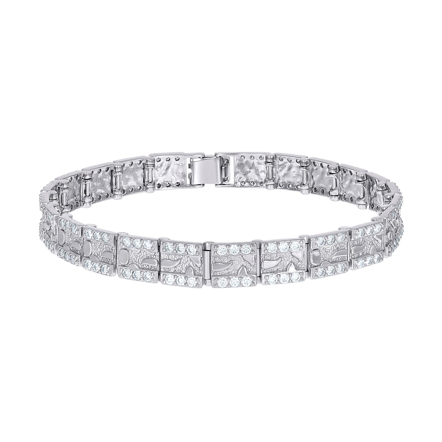 925 Sterling Silver Moissanite Bracelet 8mm