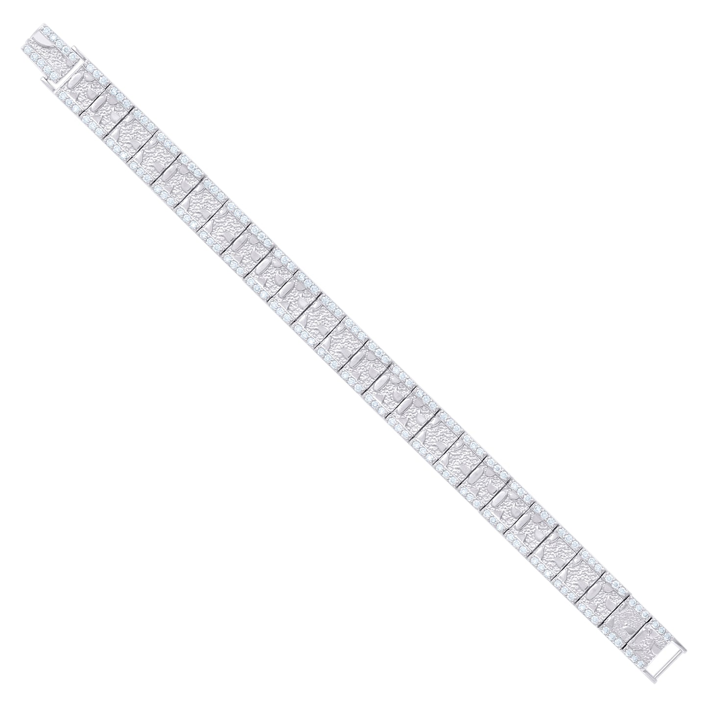 925 Sterling Silver Moissanite Bracelet 12mm