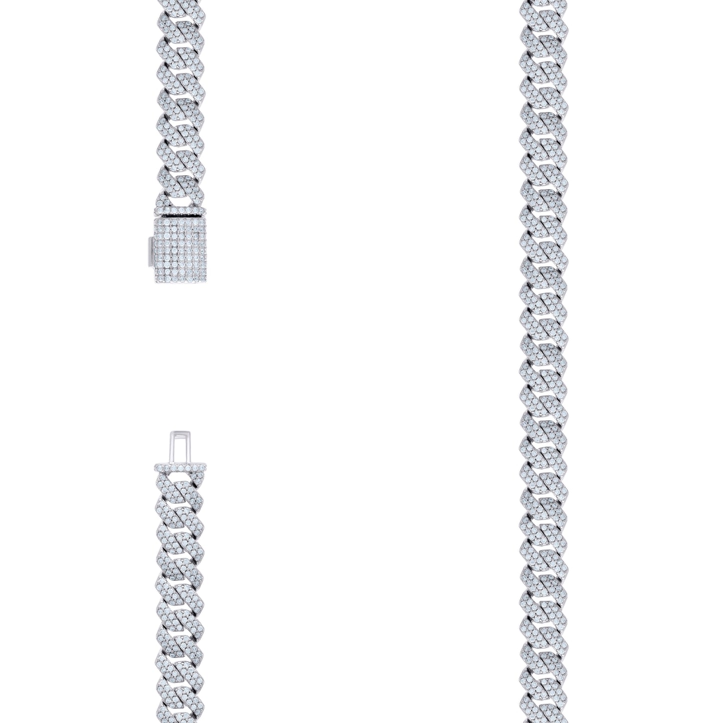 925 Sterling Silver Moissanite Monaco 8mm