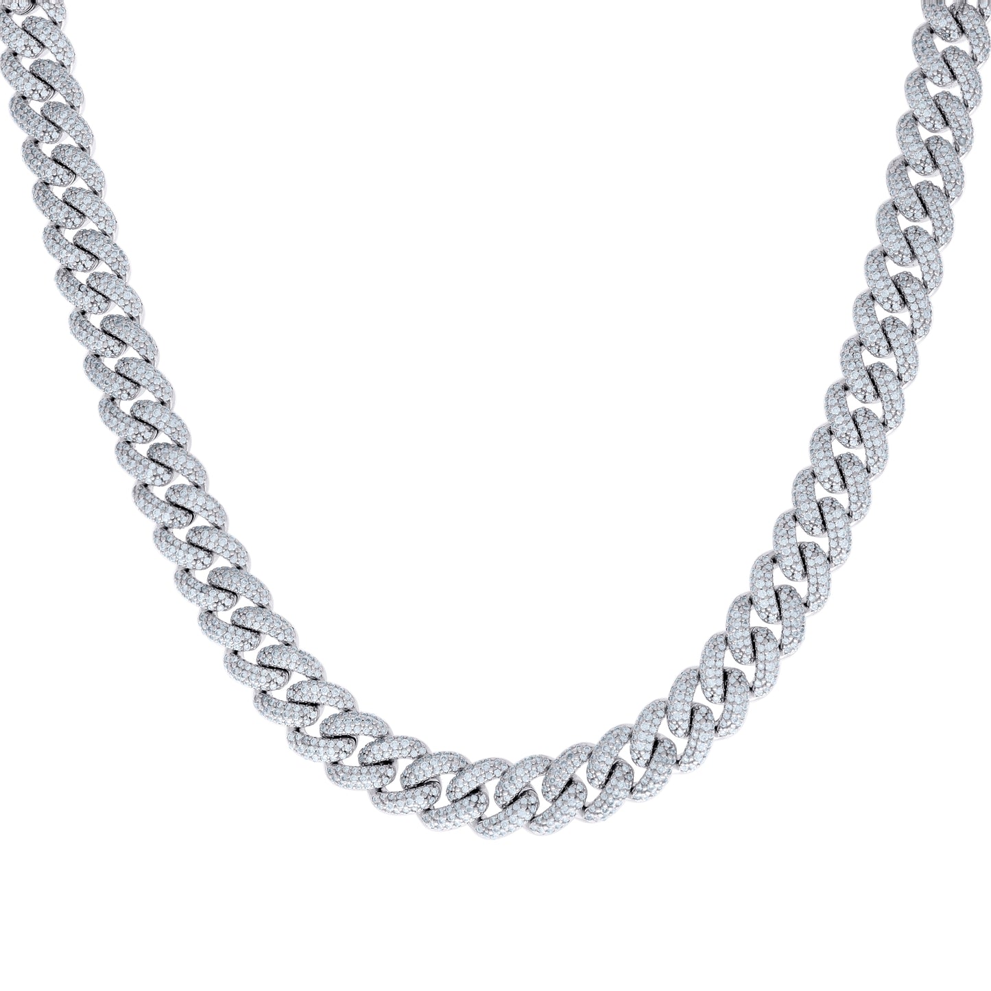 925 Sterling Silver Moissanite Chain 10mm