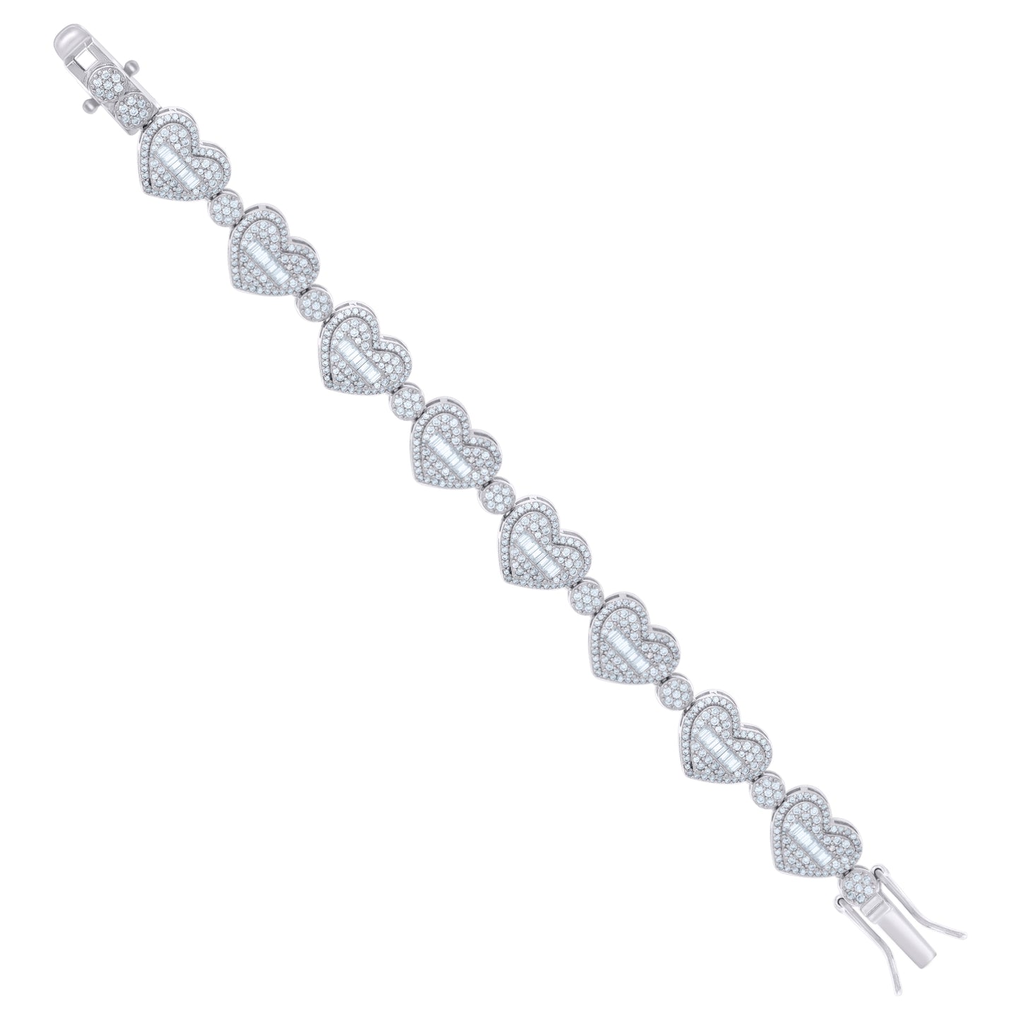 925 Sterling Silver Moissanite Fancy Chain