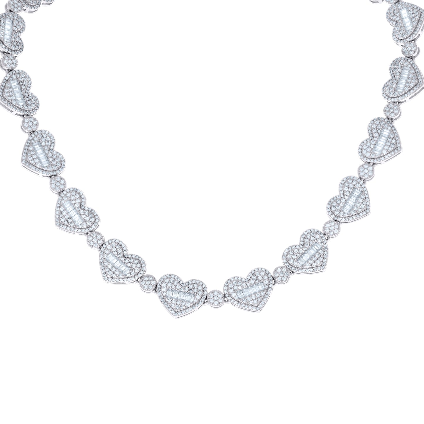 925 Sterling Silver Moissanite Fancy Chain