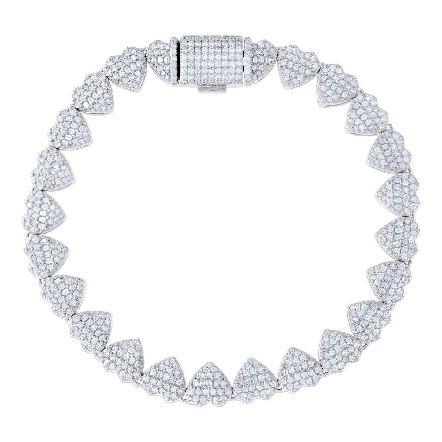 925 Sterling Silver R:2.60Ctw; B:1.91Ctw Moissanit