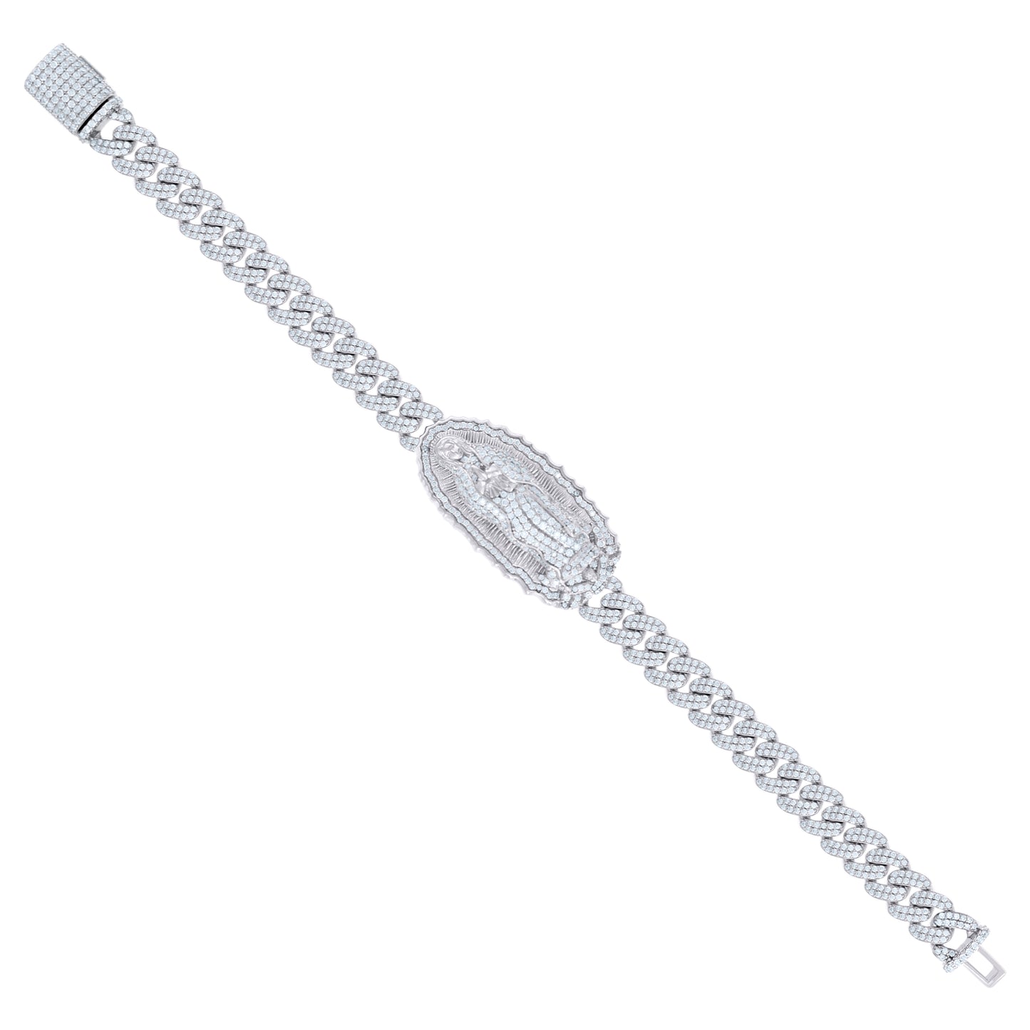 925 Sterling Silver 6.27Ctw Moissanite Bracelet 8.