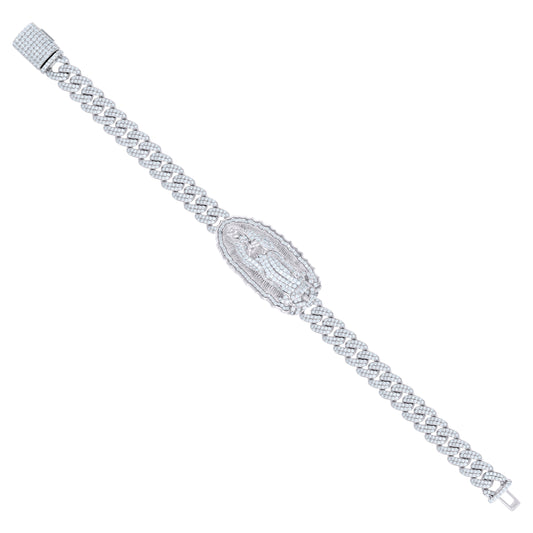 925 Sterling Silver 6.27Ctw Moissanite Bracelet 8.