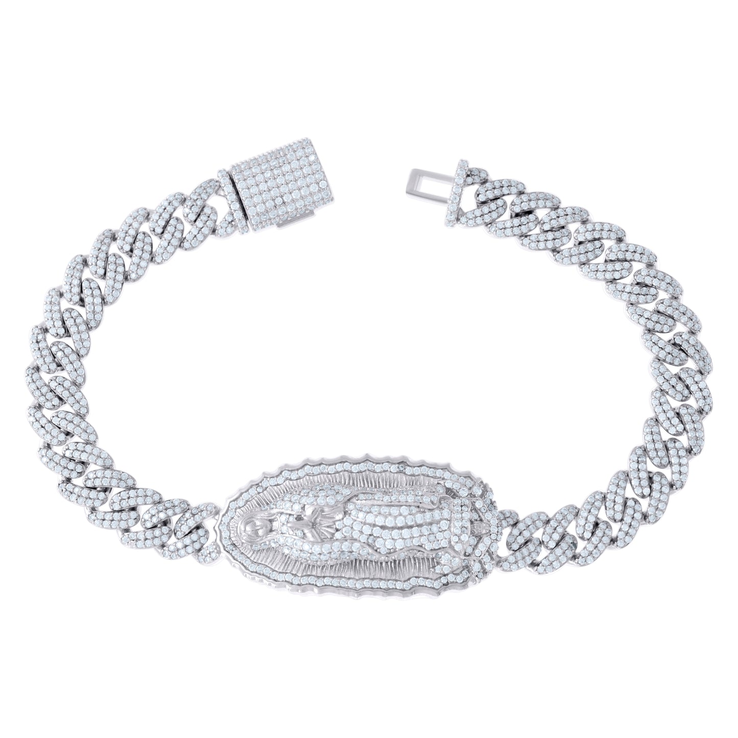 925 Sterling Silver 6.27Ctw Moissanite Bracelet 8.