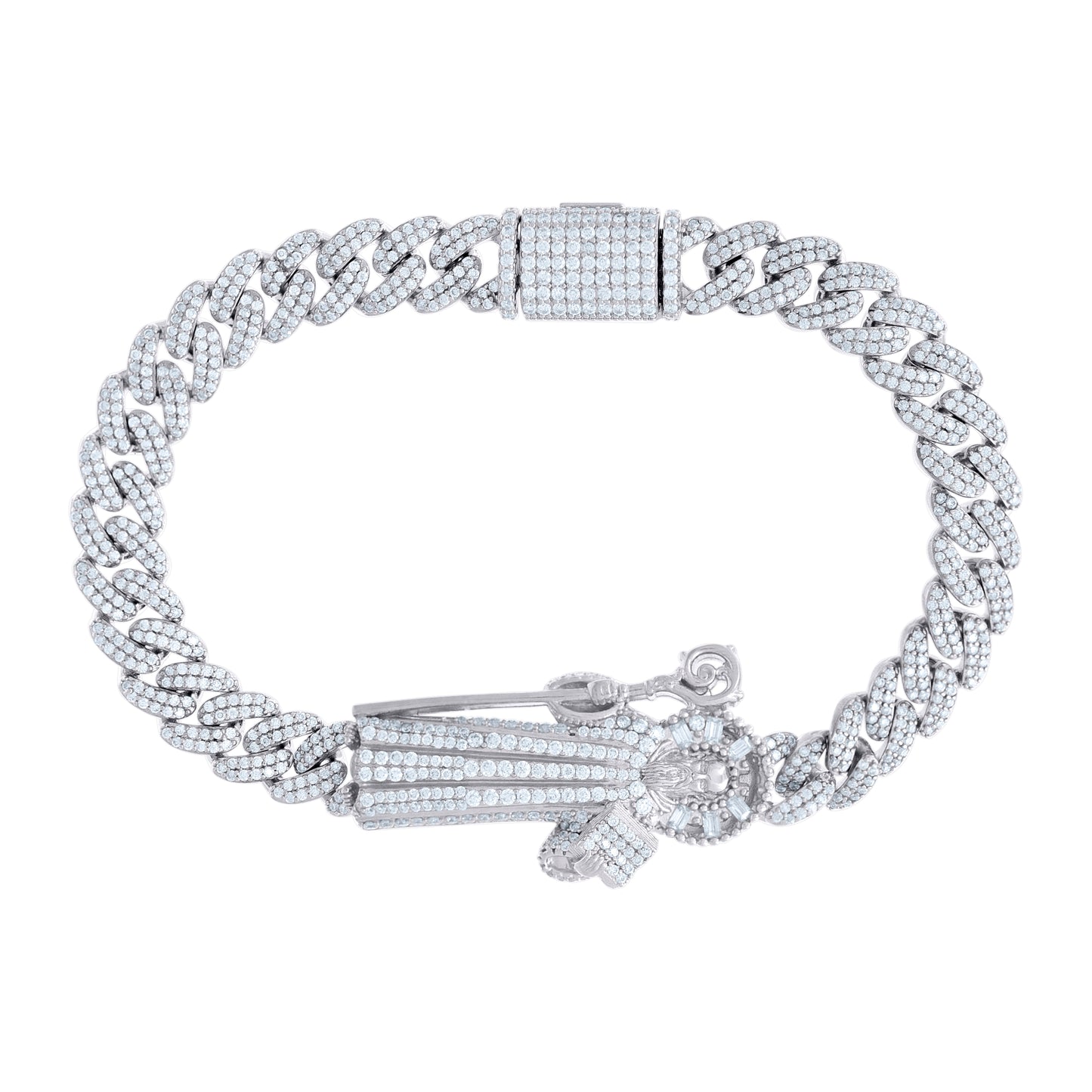 925 Sterling Silver R:5.85Ctw; B:0.45Ctw Moissanit