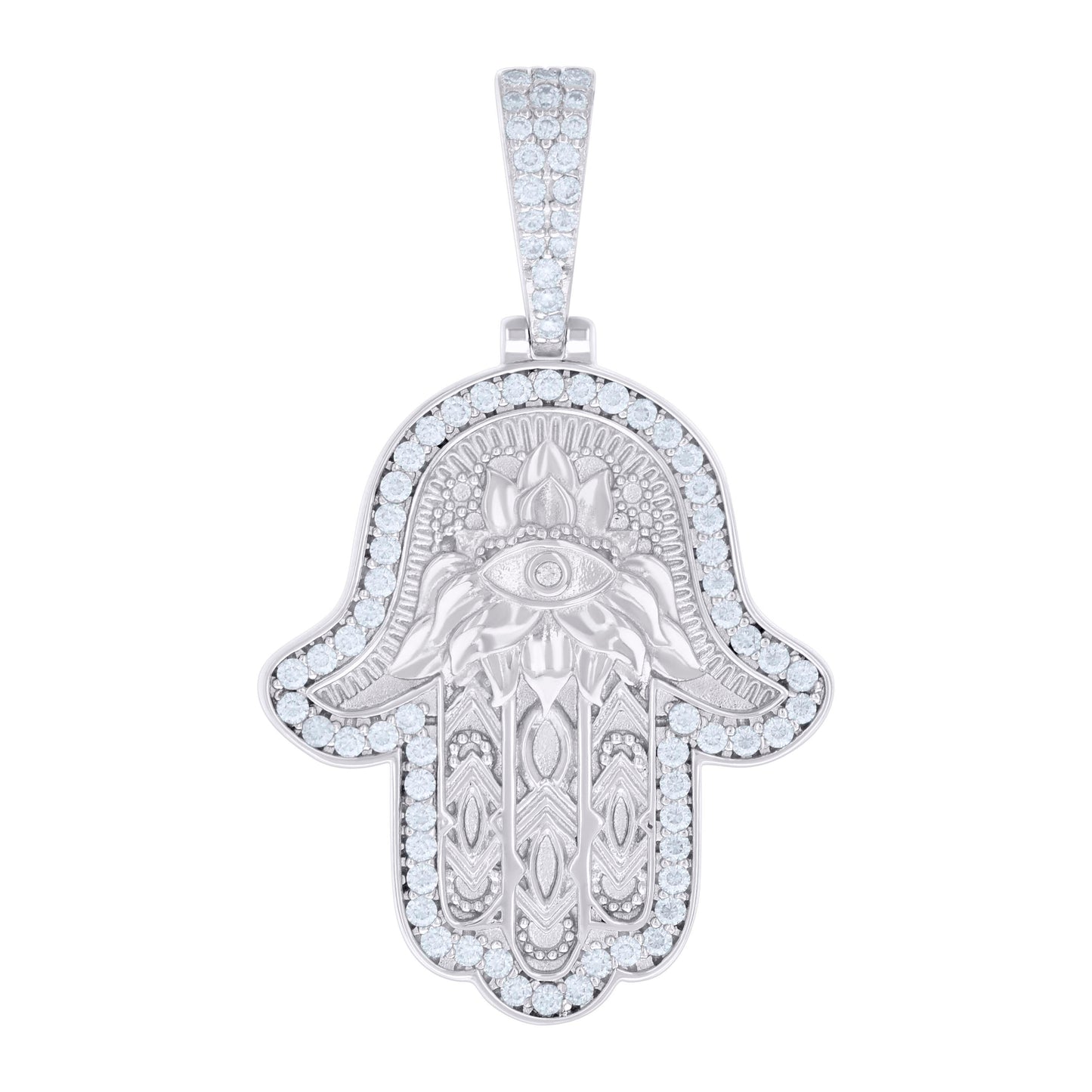 925 Silver Pendant Moissanite Ctw R:1.38