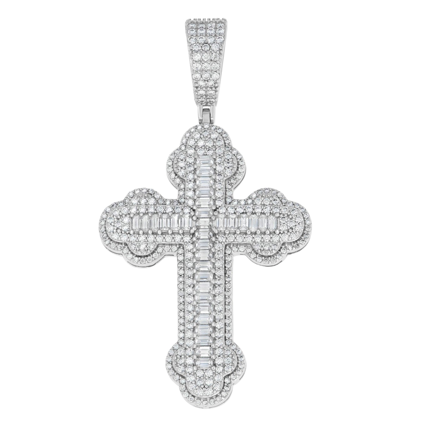 925 Silver Pendant 45mm Moissanite Ctw R:2.1 ; B:1