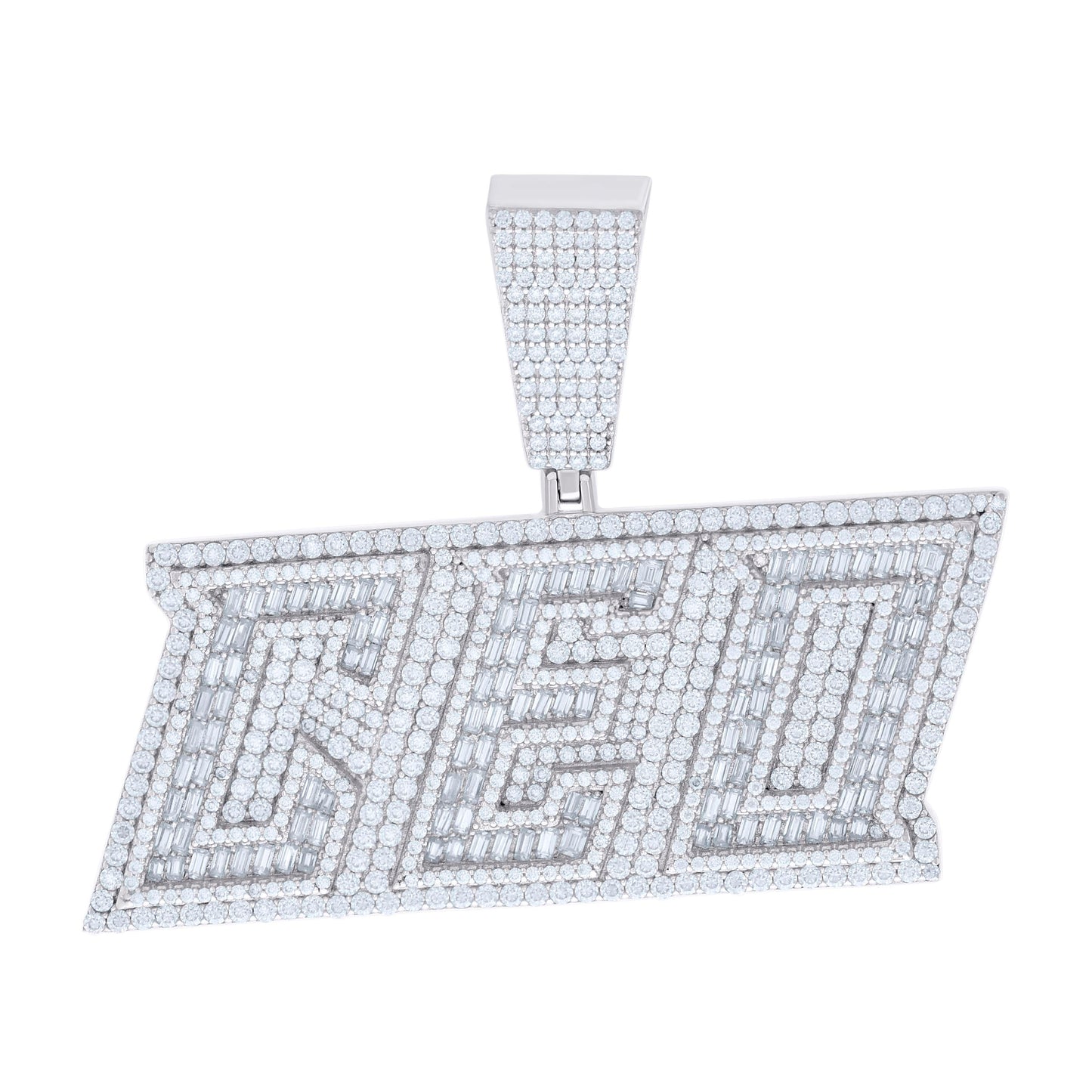 925 Sterling Silver R:4.81Ctw; B:3.34Ctw Moissanit