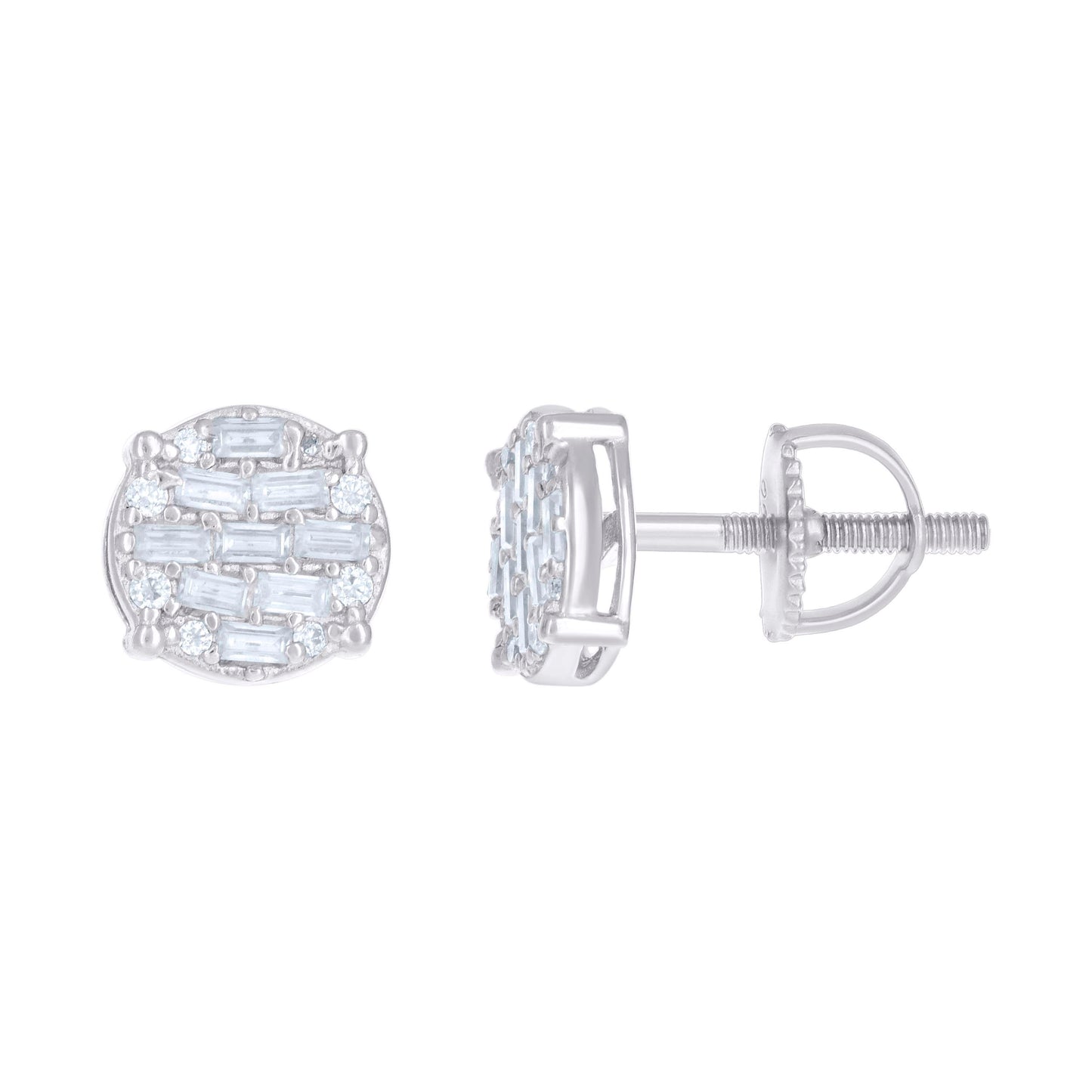 925 Silver Earring Moissanite Ctw R:0.08 ; B:0.5
