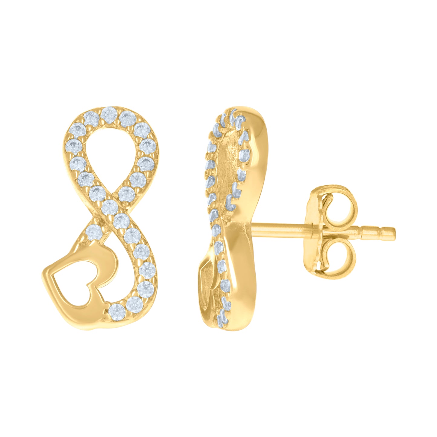 14Kt Gold Cz Earrings