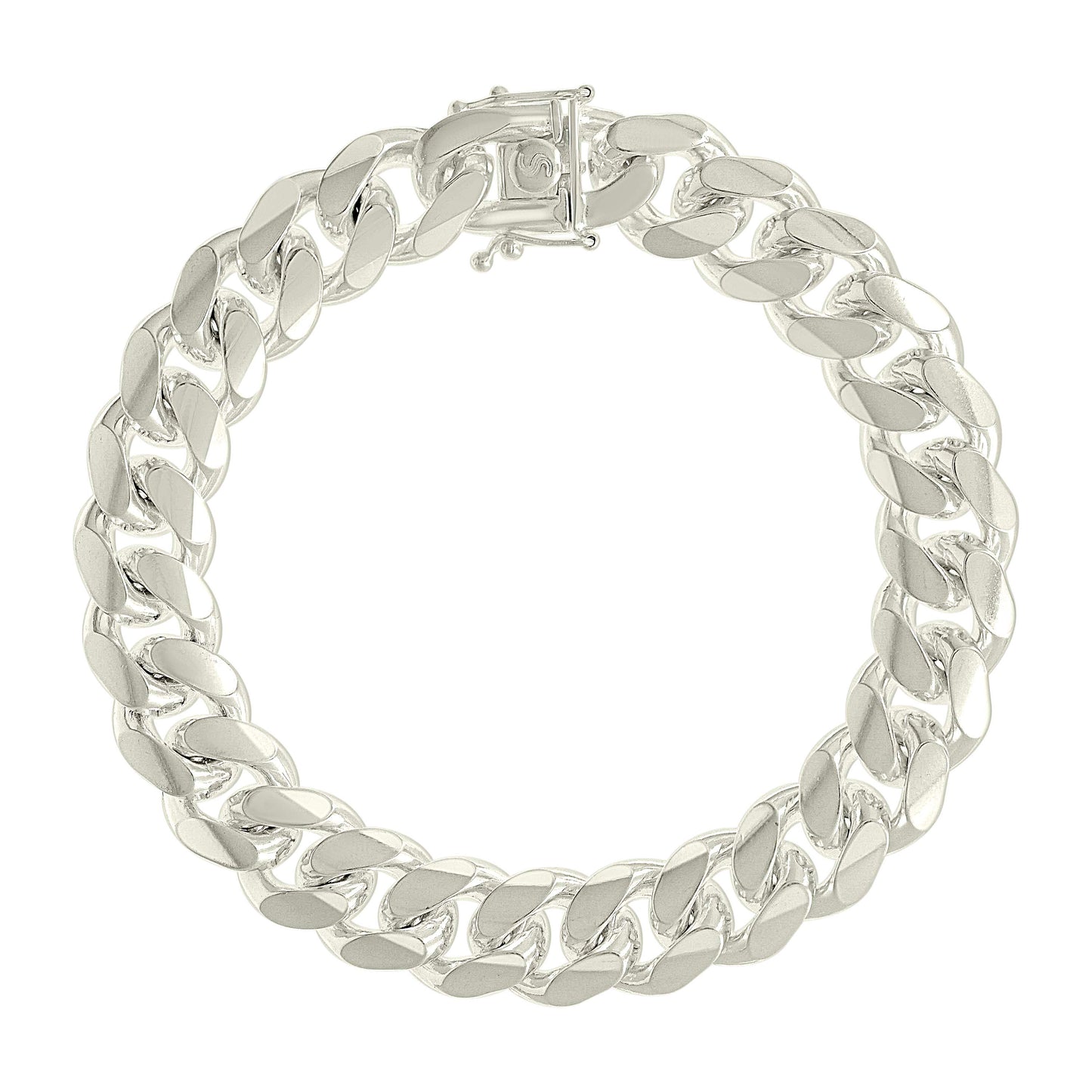 925 Silver Solid Miami Cuban Chain 12.8mm
