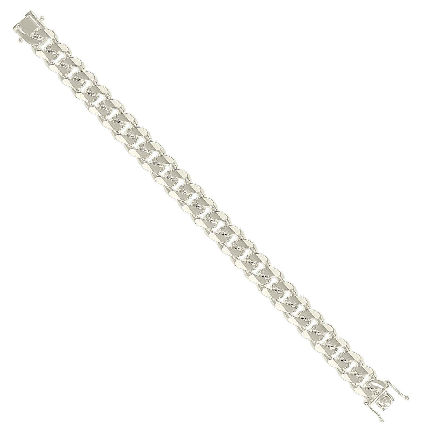 925 Silver Solid Miami Cuban Chain 12.8mm